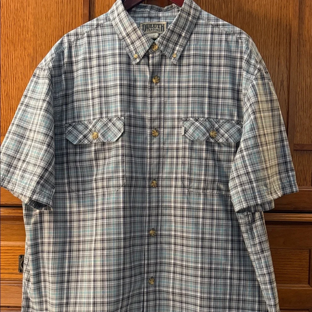 Duluth Trading Co Breezeshooter Standard Fit Plaid Button Down Shirt Performance - Picture 5 of 7